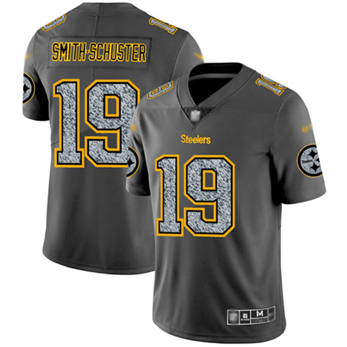 Men Pittsburgh Steelers Football #19 Limited Gray JuJu Smith Schuster Static Fashion Nike NFL Jersey->pittsburgh steelers->NFL Jersey